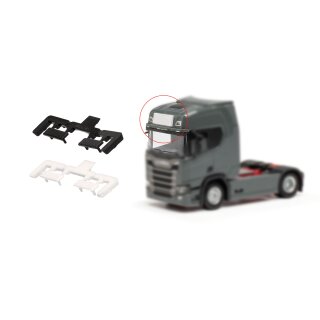 Herpa 054638 ZB Leuchtkasten einteilig 6 x weiß 2 x schwarz  Maßstab 1:87