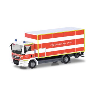 Herpa 098076 MAN TGM Koffer-LKW LBW, FW Düsseldorf  Maßstab 1:87