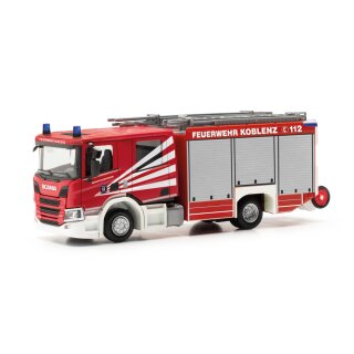 Herpa 098137 Scania Crewcab. LF28 LF, Feuerwehr Koblenz  Maßstab 1:87