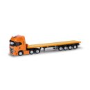 Herpa 318259 Iveco S-Way 6x2 Flachbett-Sattelzug,...