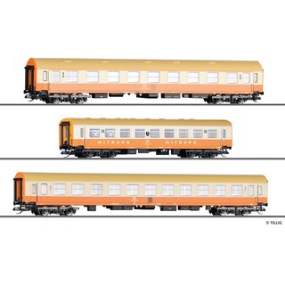 Tillig 01805 Reisezugwagen-Set, Städteexpress, DR, Ep.IV  Spur TT