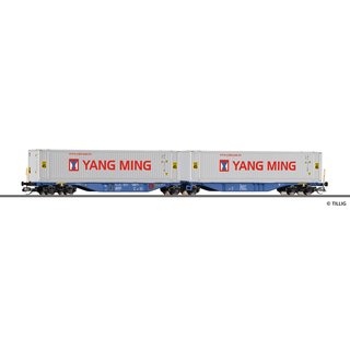 Tillig 18075 Tragwagen, Kombiwaggon mit 2  45 Containern, ITL Ep.VI Spur TT