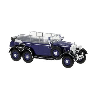 Brekina 21077 Mercedes-Benz G4 dunkelblau/schwarz mit Seitenscheiben Maßstab: 1:87