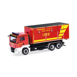 Herpa 098199 MAN TGX XL Euro6C Wechsellader, Feuerwehr Wuppertal  Maßstab 1:87
