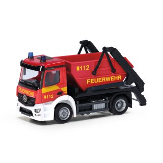 Herpa 098250 MB Actros S Absetzkipper AK12, Feuerwehr  Maßstab 1:87