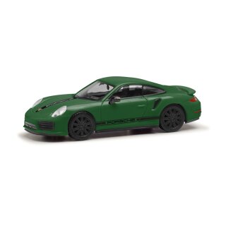 Herpa 420358 Porsche 911 (991) Turbo british racing green  Maßstab 1:87