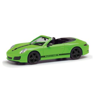 Herpa 420365 Porsche 911 (991) Carrera 2 Cabrio, lizzardgrün  Maßstab 1:87