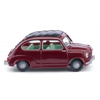Wiking 009908 Fiat 600 - weinrot  Maßstab 1:87