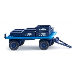 Wiking 038406 Flachpritschen-Anhänger, Seefische  Maßstab 1:87