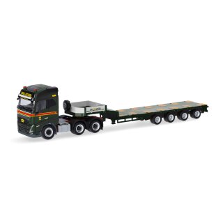 Herpa 318853 Volvo FH GL 2020 6x4 Semitieflade-Sattelzug, Emil Egger (CH) Maßstab 1:87