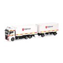 Herpa 318945 MAN TGX GX Wechselkoffer-Hängerzug,...