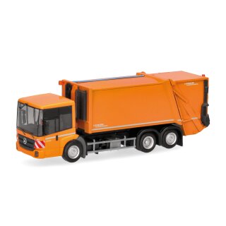 Herpa 319003 Mercedes Benz Econic Pressmüllfahrzeug FAUN VARIOPRESS, kommunalorange Maßstab 1:87