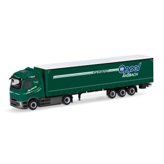 Herpa 319072 Mercedes Benz Actros Procabin STSP Gardienplanen-Sattelzug, Oppel Ansbach Maßstab 1:87