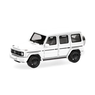 Herpa 421195 Mercedes Benz G580 m. EQ-Technologie (N465), weiß Maßstab 1:87