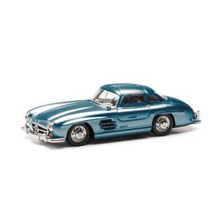 Herpa 430975-002 Mercedes Benz 300 SL Flügeltürer, hellblaumetallic  Maßstab 1:87