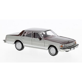 Brekina 19708 Chevrolet Caprice, zweifarbig, silber/rot  Maßstab 1:87