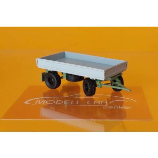 Zenker 03-397 Anhänger HW 60 ND flache Bordwand grau/grün Maßstab 1:87