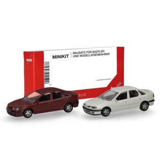 Herpa 014113 MiniKit Renault Laguna Sienarot und Arktisweiß, 2 Stück Maßstab 1:87