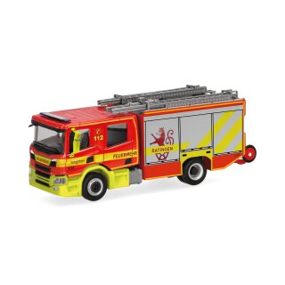 Herpa 098434 Scania Crewcab CP28 HLF, Feuerwehr Ratingen Maßstab 1:87