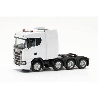 Herpa 315753-003 Scania CS 20 ND Schwerlastzugmaschine 4achs, weiß  Maßstab 1:87