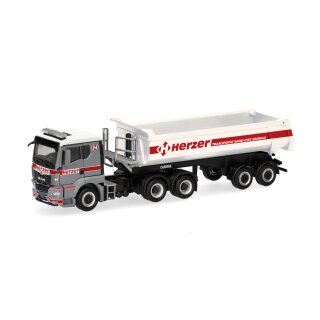Herpa 319164 MAN TGS TN Kipp-Sattelzug, Herzer (Österreich) Maßstab 1:87