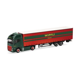 Herpa 319171 Volvo FH GL XL Electric Gardinenplanen-Sattelzug, Wipfli (Schweiz) Maßstab 1:87
