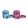 Herpa 319195 Set WOMAN & MAN eTGX GX Zugmaschinen, 2achs, hellblau und pink Maßstab 1:87