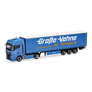 Herpa 319287 MAN TGX GX Gardinenplanen-Sattelzug, Große-Vehne Maßstab 1:87