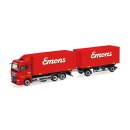Herpa 319294 MAN TGX GM Wechselkoffer-Hängerzug,...
