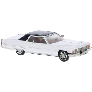 Brekina 18129 Cadillac deVille Coupé, weiß/schwarz Maßstab: 1:87