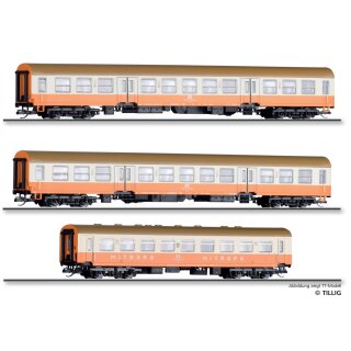 Tillig 70061 Reisezugwagenset, Museums-Städteexpress Erfurter Bahnservice GmbH, Ep. VI Spur H0