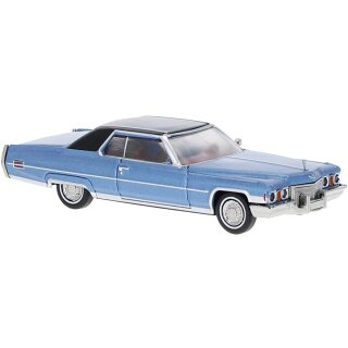 Brekina 18128 Cadillac deVille Coupé, blau/schwarz Maßstab: 1:87