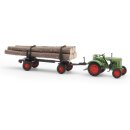 Busch 54152 Fendt F 15 Dieselross mit Holzanhänger...
