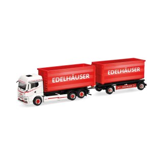 Herpa 319317 MAN TGS TM Abrollmulden-Hängerzug, Edelhäuser Maßstab 1:87