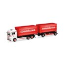 Herpa 319317 MAN TGS TM Abrollmulden-Hängerzug,...