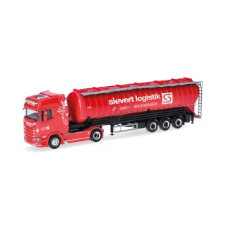Herpa 319409 Scania CS 20 HD Saugsilo-Sattelzug, Sievert Logistik Maßstab 1:87