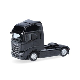Herpa 319461 Iveco S-Way facelift (MY24) Zugmaschine 2achs, schwarz Maßstab 1:87