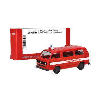 HERPA 012591-002 Herpa MiniKit: Volkswagen (VW) T3 Bus, Feuerwehr  Maßstab 1:87