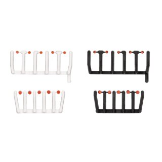 Herpa 054843 Zubehör: 80 Signallichter orangetransparent mit schwarzen und weißen Sockeln, je 20x groß und klein Maßstab 1:87