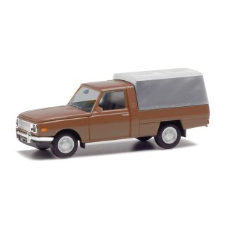 Herpa 420945-002 Wartburg 353 Trans 66 mit Plane, braun  Maßstab 1:87