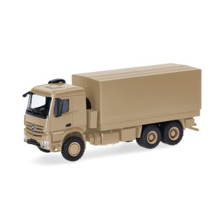Herpa 747202 Mercedes-Benz Arocs 6x6 Pritsche/Plane, sandbeige undekoriert Maßstab 1:87