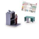 Busch 79905 Aktion-Set: Lackierer mit Kabine Spur H0