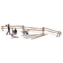 Busch 79853 Aktion-Set: Koppelzaun stellen Spur H0