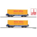 Tillig 01108 2er Set Flachwagen Sgmmns 4505 beladen mit...