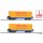 Tillig 01108 2er Set Flachwagen Sgmmns 4505 beladen mit zwei 40‘ Containern, EER, Ep.VI Spur TT