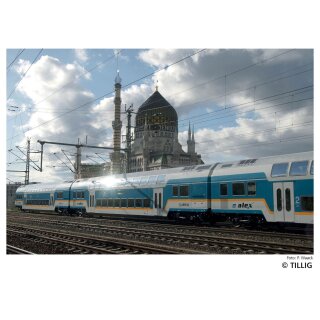 Tillig 01104 3er Set Doppelstockwagen Dbpza 780, alex, Ep.VI Spur TT