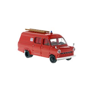 Brekina 34161 Ford Transit Mk.1 der Feuerwehr rot/weiß Maßstab: 1:87