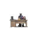 Noch 10220 Bahnbeamter am Schreibtisch, 3D-Druck Spur H0