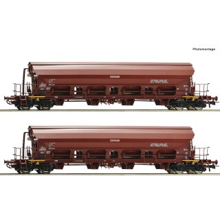 Roco 6600125 2-tlg. Set: Schwenkdachwagen, DR, Ep. IV  Spur H0