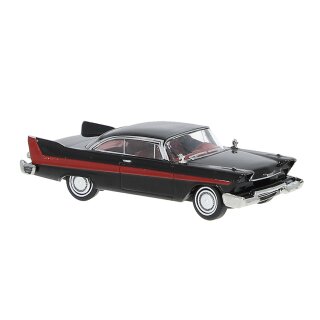 Brekina 19682 Plymouth Fury, schwarz/rot  Maßstab 1:87
